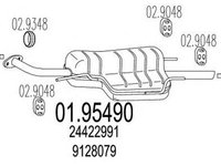 Toba esapament finala OPEL ASTRA G combi F35 MTS 1.9549