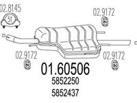 Toba esapament finala OPEL ASTRA G combi F35 MTS 1.60506