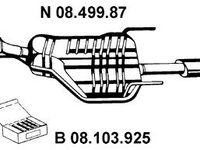 Toba esapament finala OPEL ASTRA G coupe F07 Producator EBERSPÄCHER 08.499.87