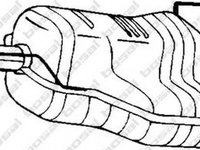 Toba esapament finala OPEL ASTRA G hatchback F48 F08 BOSAL 185-481