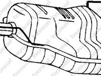 Toba esapament finala OPEL ASTRA G limuzina (F69_), VAUXHALL ASTRA Mk IV (G) limuzina - BOSAL 185-487