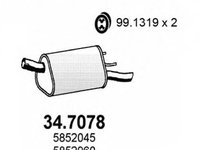 Toba esapament finala OPEL CORSA B (73_, 78_, 79_) (1993 - 2002) ASSO 34.7078