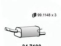 Toba esapament finala OPEL CORSA C F08 F68 ASSO 347100