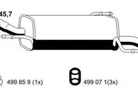 Toba esapament finala OPEL CORSA C F08 F68 ERNST 011273