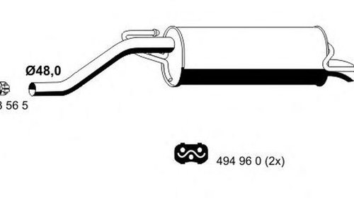 Toba esapament finala OPEL CORSA D ERNST 0131