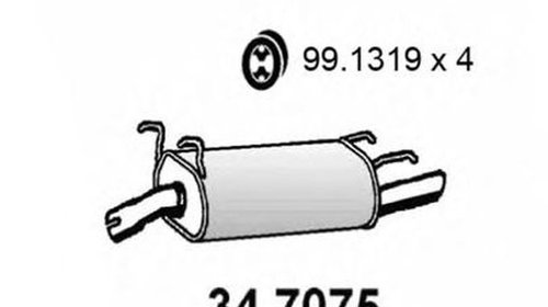 Toba esapament finala OPEL OMEGA B combi 21 2