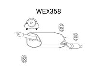 Toba esapament finala OPEL TIGRA TwinTop (2004 - 2016) QWP WEX358 piesa NOUA