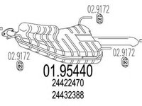 Toba esapament finala OPEL VECTRA B 36 MTS 1.9544