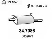 Toba esapament finala OPEL VECTRA B hatchback (38_) (1995 - 2003) ASSO 34.7086