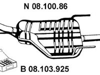 Toba esapament finala OPEL ZAFIRA A F75 Producator EBERSPÄCHER 08.100.86