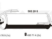 Toba esapament finala PEUGEOT 206 hatchback 2A C ERNST 505208