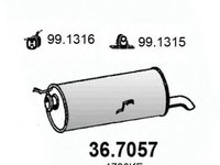 Toba esapament finala PEUGEOT 307 (3A/C) (2000 - 2016) ASSO 36.7057