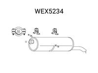 Toba esapament finala PEUGEOT 307 SW (3H) (2002 - 2016) QWP WEX5234 piesa NOUA