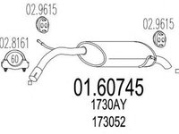 Toba esapament finala PEUGEOT 407 6D MTS 1.60745