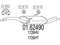 Toba esapament finala PEUGEOT EXPERT 224 MTS 1.6249