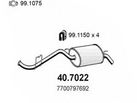 Toba esapament finala RENAULT CLIO   caroserie (S57_) (1991 - 1998) ASSO 40.7022