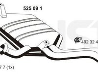 Toba esapament finala RENAULT LAGUNA II BG0 1 ERNST 525091