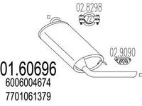 Toba esapament finala RENAULT TRAFIC caroserie TXX MTS 1.60696