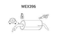 Toba esapament finala SEAT AROSA (6H) (1997 - 2004) QWP WEX396 piesa NOUA