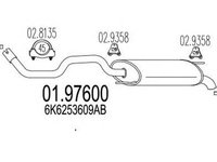 Toba esapament finala SEAT IBIZA II 6K1 MTS 1.976