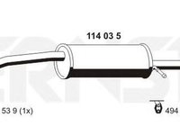 Toba esapament finala SEAT IBIZA IV 6L1 ERNST 114035