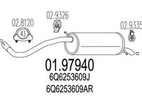 Toba esapament finala SEAT IBIZA IV 6L1 MTS 1.9794