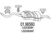 Toba esapament finala SKODA OCTAVIA Combi 1U5 MTS 1.9656