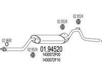 Toba esapament finala SUZUKI ALTO HA11 MTS 1.9452