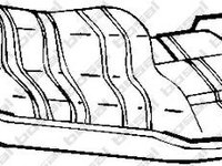 Toba esapament finala VAUXHALL CAVALIER Mk III hatchback, OPEL VECTRA A hatchback (88_, 89_) - BOSAL 185-271