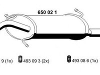 Toba esapament finala VOLVO V40 combi VW ERNST 650021