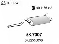 Toba esapament finala VW CADDY II caroserie 9K9A ASSO 587007