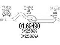 Toba esapament finala VW CADDY II combi 9K9B MTS 1.6949