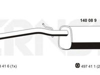 Toba esapament finala VW CADDY III caroserie 2KA 2KH 2CA 2CH ERNST 140089