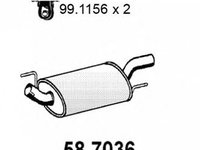 Toba esapament finala VW GOLF 3 Cabriolet (1E7) (1993 - 1998) ASSO 58.7036