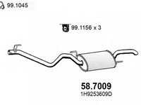 Toba esapament finala VW GOLF III Variant (1H5) (1993 - 1999) ASSO 58.7009 piesa NOUA