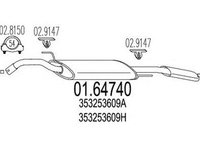 Toba esapament finala VW PASSAT 3A2 35I MTS 1.6474