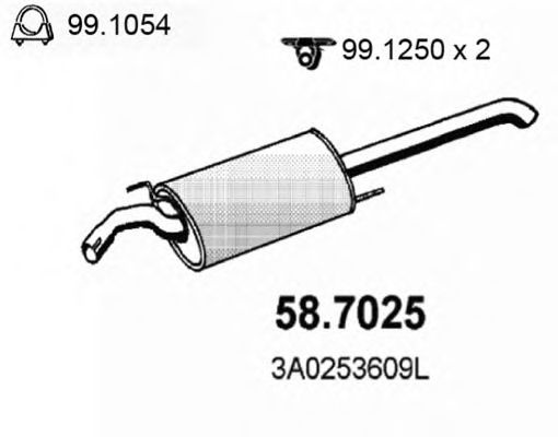 Toba esapament finala VW PASSAT Variant (3A5, 35I)