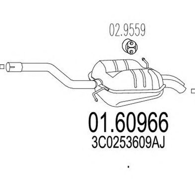 Toba esapament finala VW PASSAT Variant 3C5 MTS 1.60966
