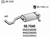 Toba esapament finala VW POLO (6N1) (1994 - 1999) ASSO 58.7040