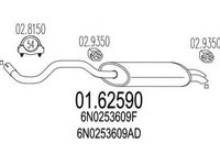 Toba esapament finala VW POLO 6N2 MTS 1.6259