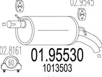 Toba esapament finala VW SHARAN 7M8 7M9 7M6 MTS 1.9553