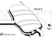 Toba esapament finala VW TOURAN 1T1 1T2 ERNST 155076