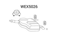 Toba esapament finala WEX5026 QWP pentru Opel Vectra