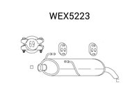 Toba esapament finala WEX5223 QWP pentru Peugeot 206