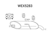 Toba esapament finala WEX5283 QWP pentru Vw Jetta Vw Vento Peugeot 206