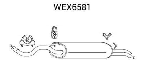 Toba esapament finala WEX6581 QWP pentru Fiat