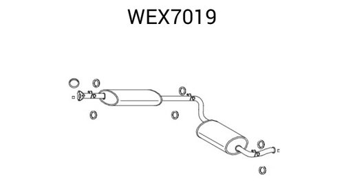Toba esapament finala WEX7019 QWP pentru Peug