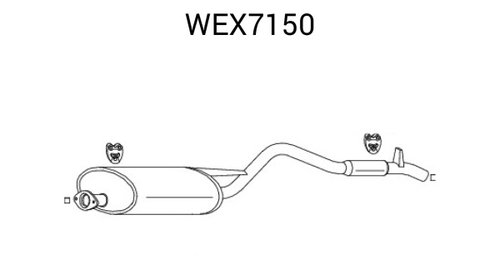 Toba esapament finala WEX7150 QWP pentru Vw G