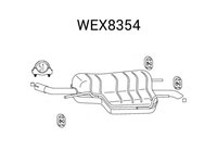 Toba esapament finala WEX8354 QWP pentru Opel Zafira Opel Astra