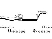 Toba esapament FORD FOCUS II Cabriolet ERNST 313131